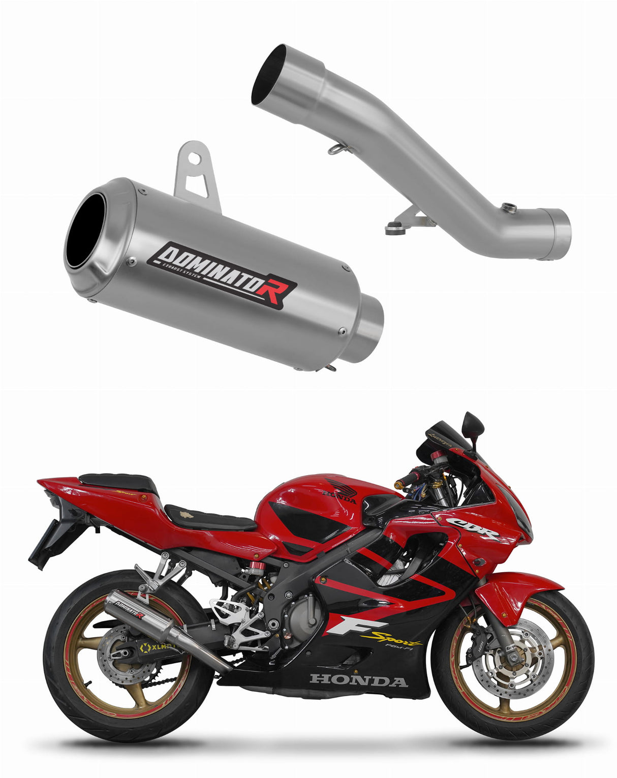 Honda CBR 600 F4i Sport 2001 - 2006 Exhaust Silencer Muffler GP + dB killer 20 m.