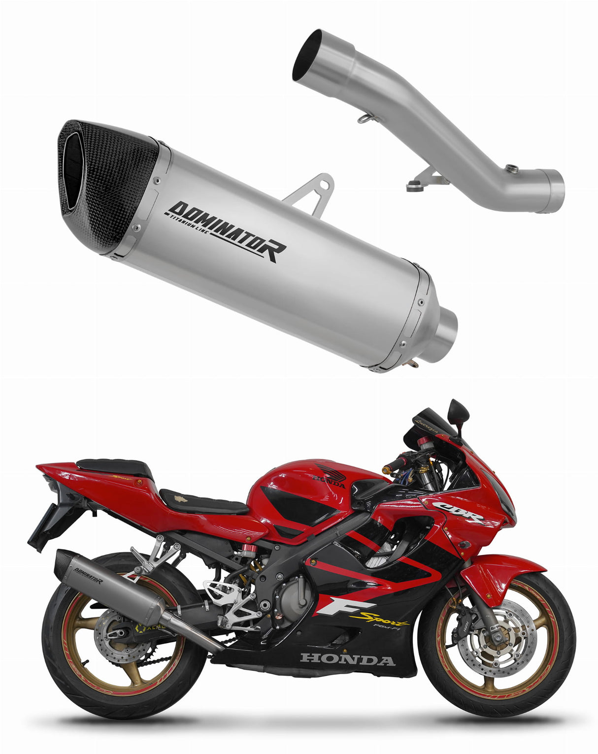 Honda CBR 600 F4i Sport 2001 - 2006 Exhaust Silencer Muffler Titanium HP6 + dB killer 20 m.