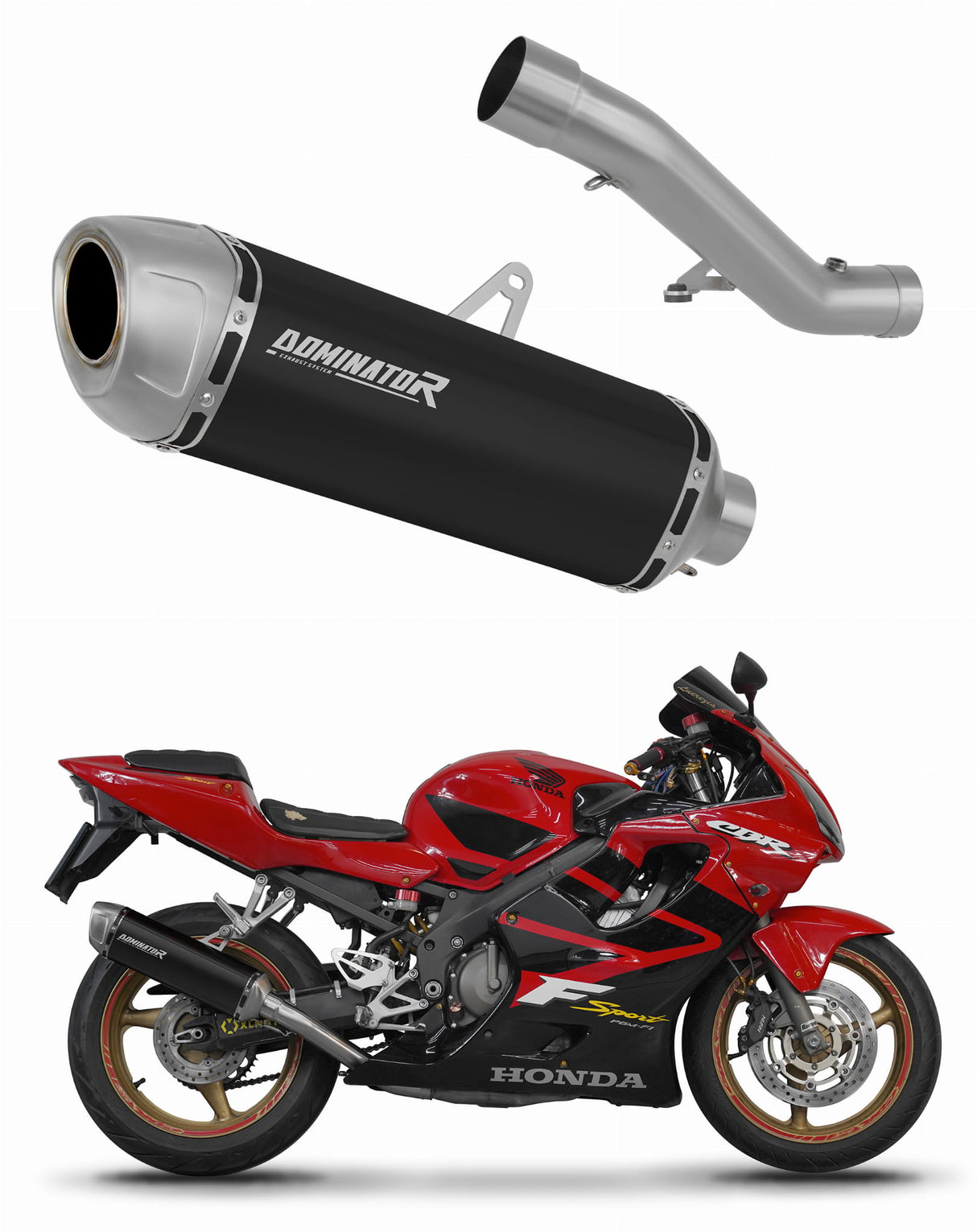 Honda CBR 600 F4i Sport 2001 - 2006 Exhaust Silencer Muffler S6 BLACK + dB killer 20 m.