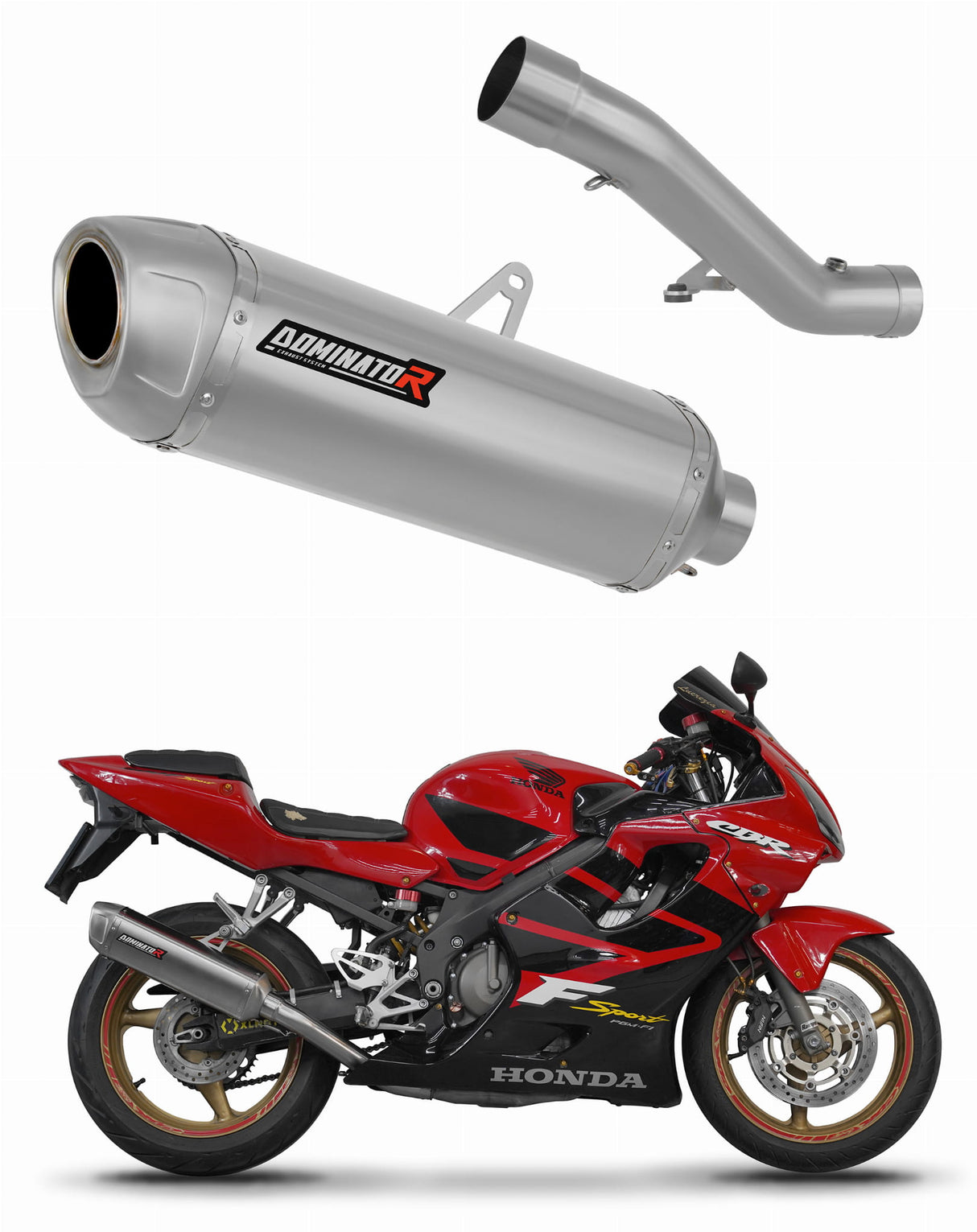 Honda CBR 600 F4i Sport 2001 - 2006 Exhaust Silencer Muffler S6 + dB killer 20 m.