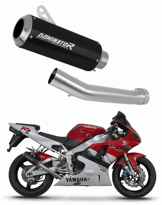 Yamaha YZF R1 1000 RN04 2000 - 2001 Exhaust Silencer Muffler GP BLACK + dB killer 20 m.