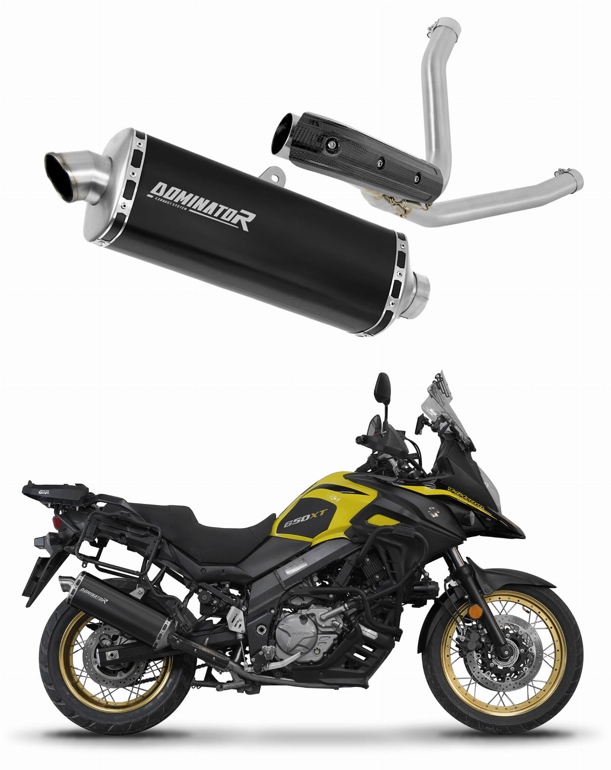 Suzuki DL 650 V-Strom 2017 - 2025 Exhaust Silencer Muffler P7 BLACK + dB killer 20 m.