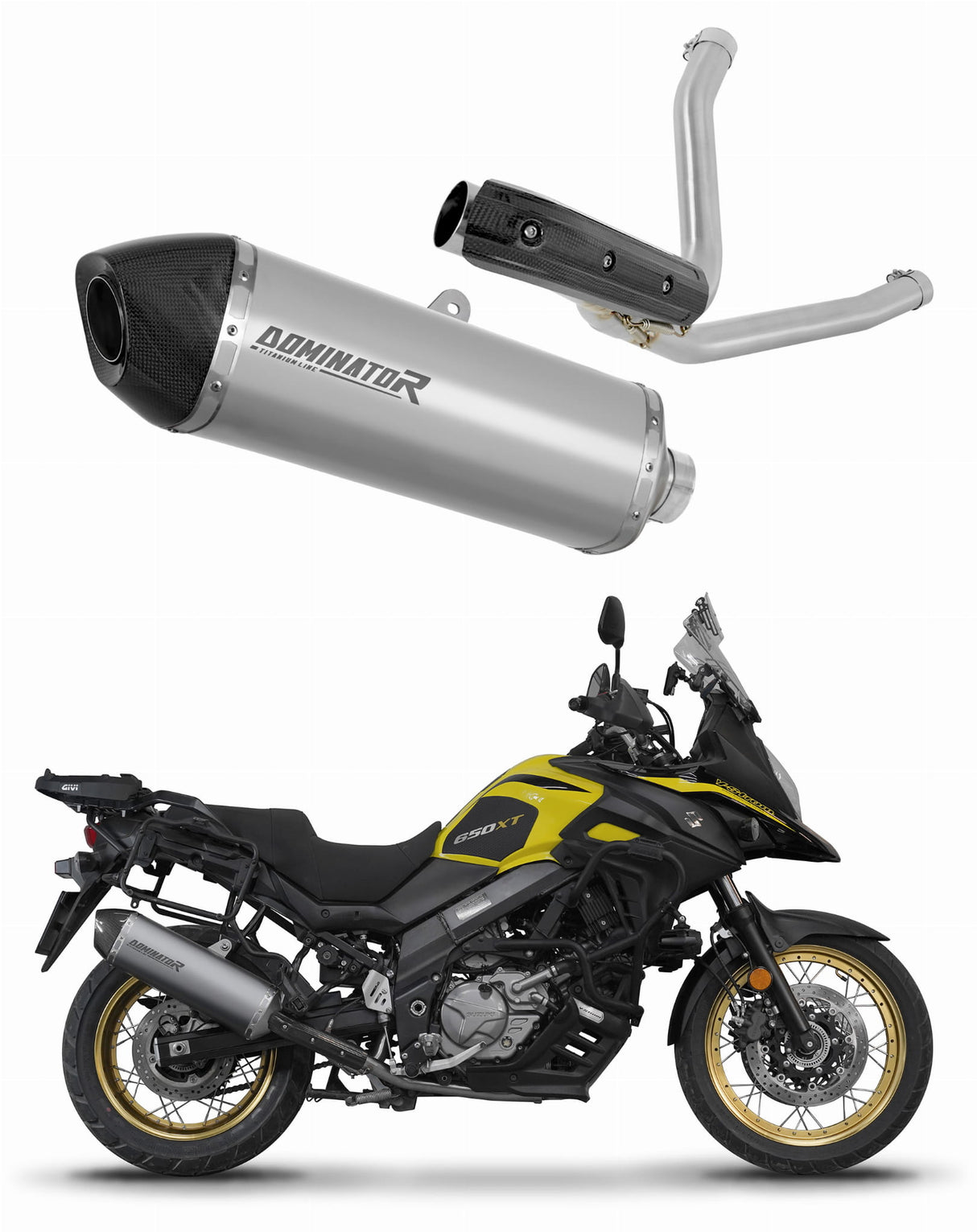 Suzuki DL 650 V-Strom 2017 - 2025 Exhaust Silencer Muffler Titanium HP7 + dB killer 20 m.