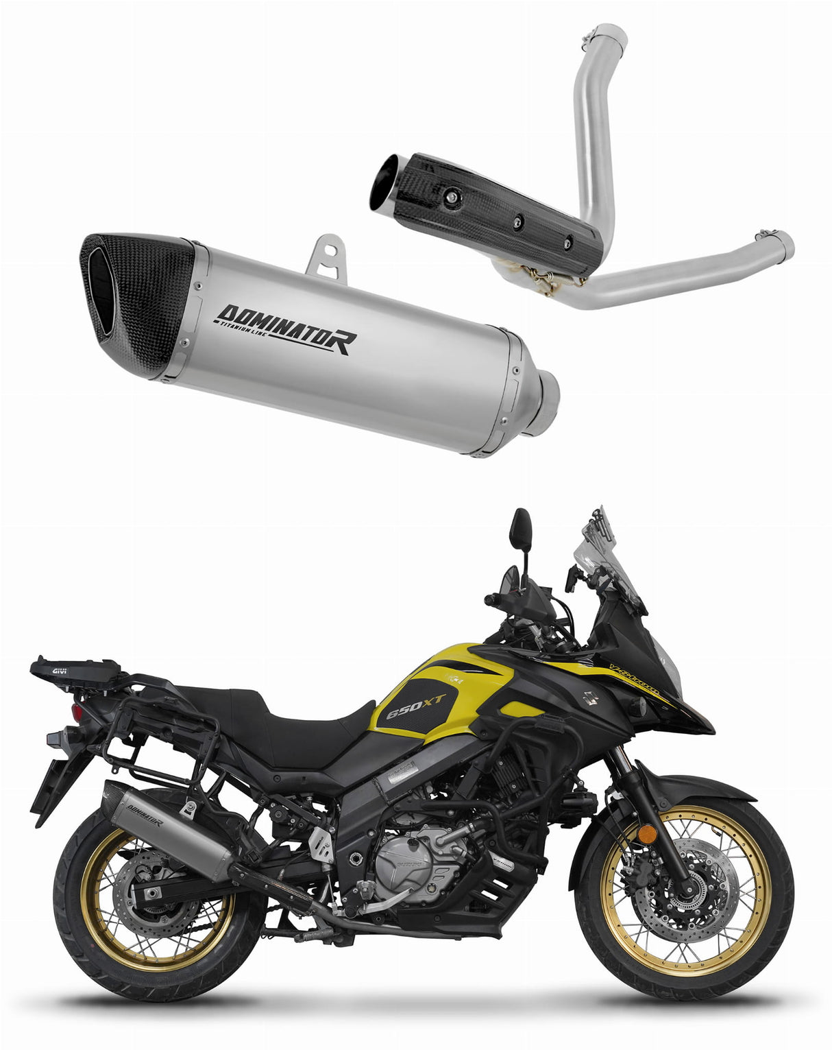 Suzuki DL 650 V-Strom 2017 - 2025 Exhaust Silencer Muffler Titanium HP6 + dB killer 20 m.