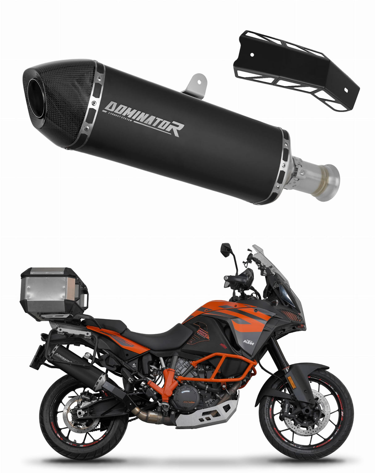 KTM 1090 Adventure / R 2017 - 2019 Exhaust Silencer Muffler HP7 BLACK + dB killer 20 m.