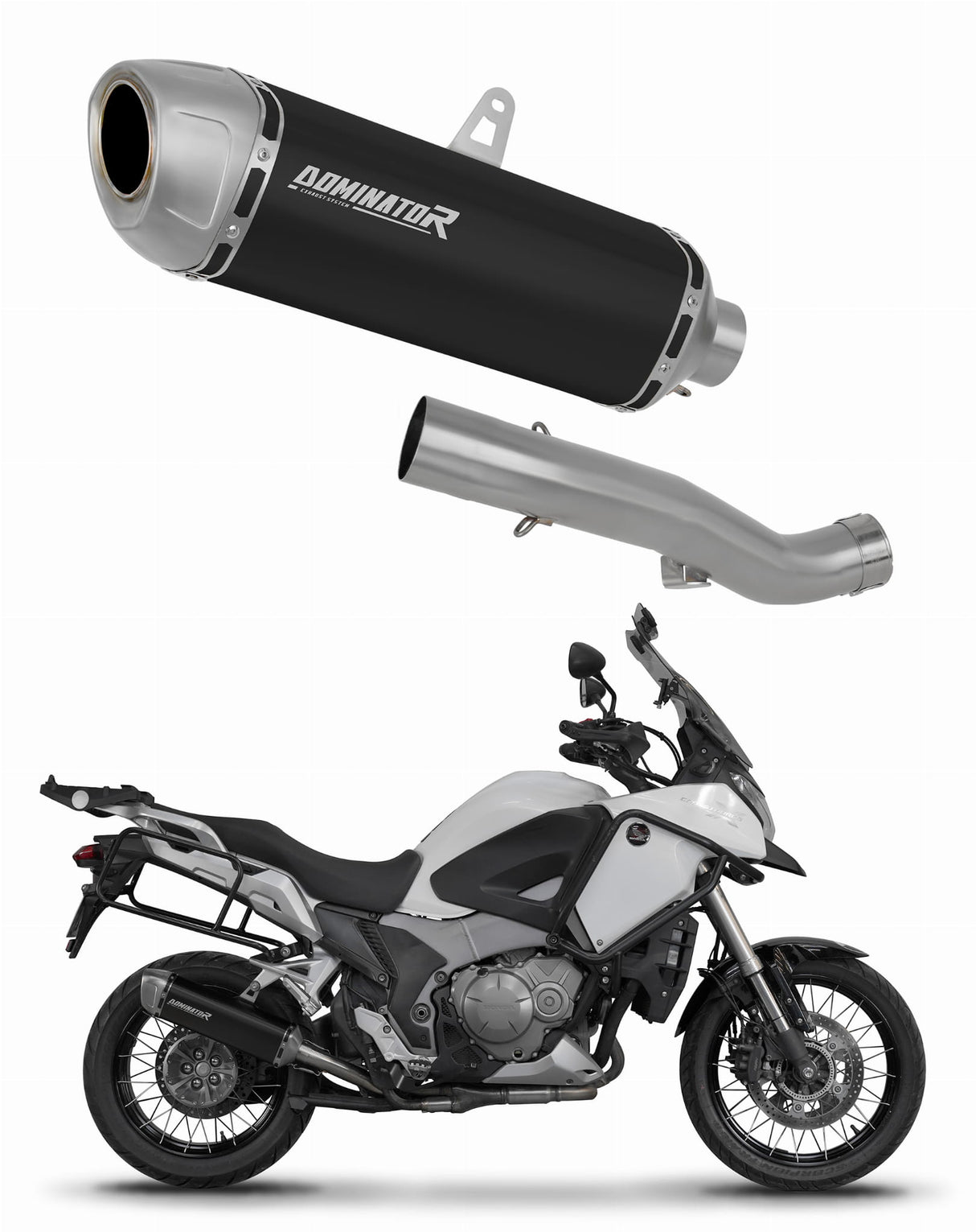 Honda VFR 1200X Crosstourer 2012 - 2020 Exhaust Silencer Muffler S6 BLACK + dB killer 20 m.