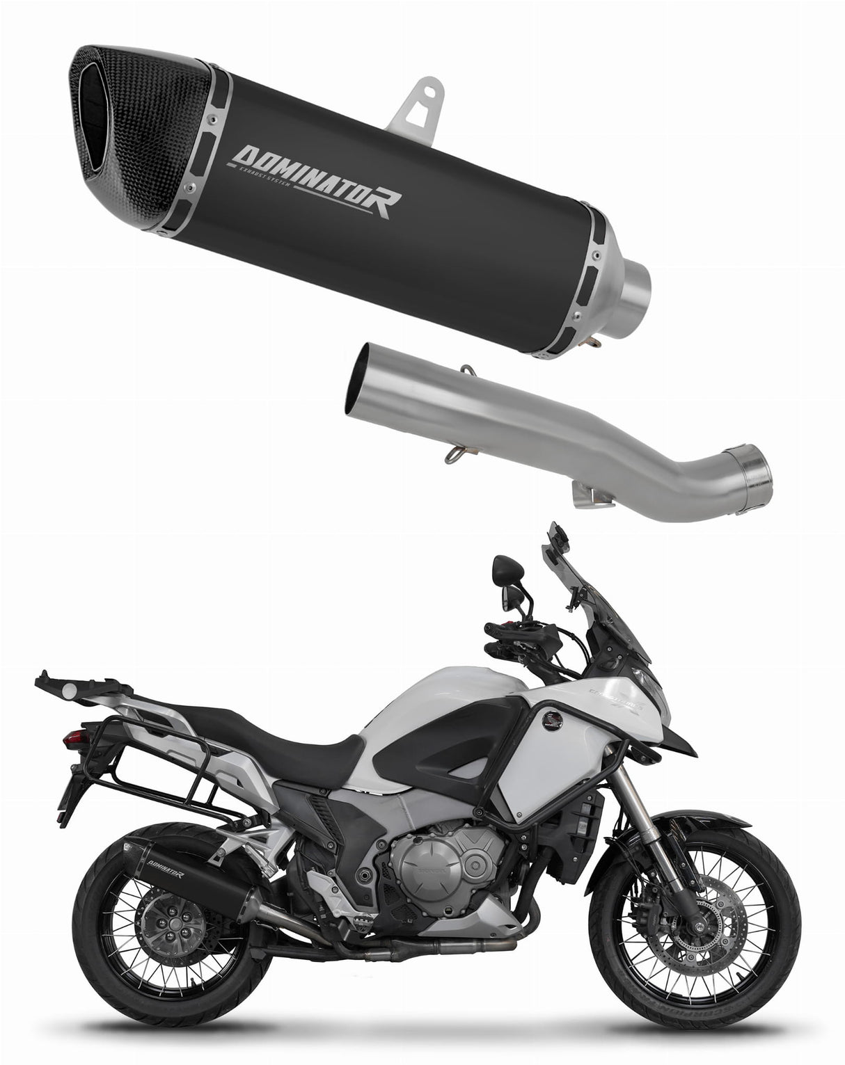 Honda VFR 1200X Crosstourer 2012 - 2020 Exhaust Silencer Muffler HP6 BLACK + dB killer 20 m.