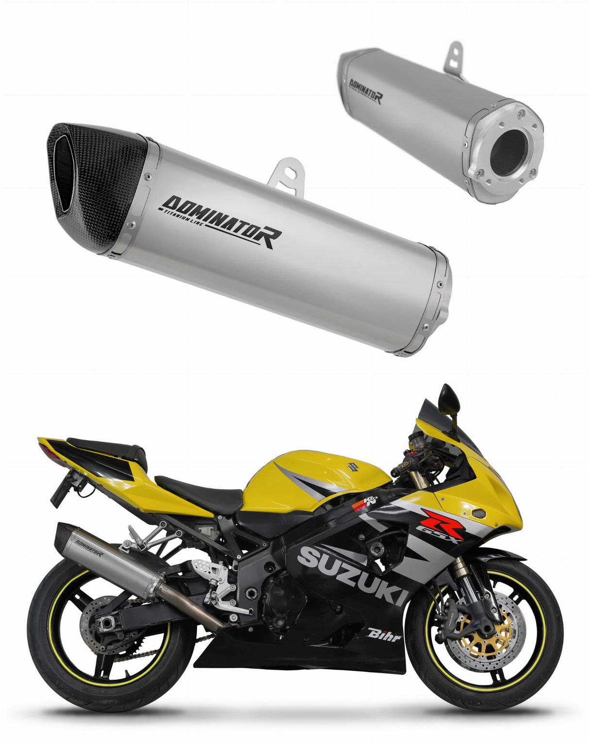 Suzuki GSXR 750 K1-K5 2001 - 2005 Exhaust Silencer Muffler Titanium HP6 + dB killer 20 m.