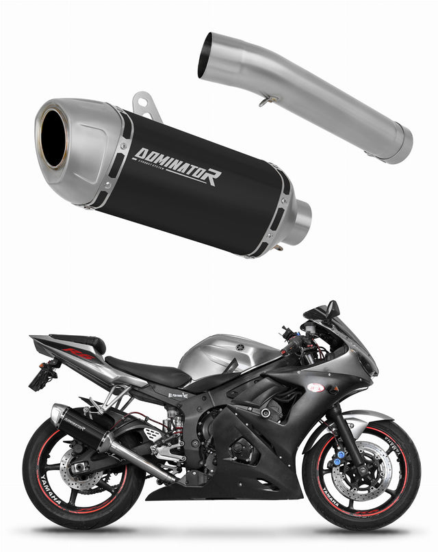 Yamaha YZF R6 2003 - 2005 Exhaust Silencer Muffler S6 Shorty BLACK + dB killer 20 m.