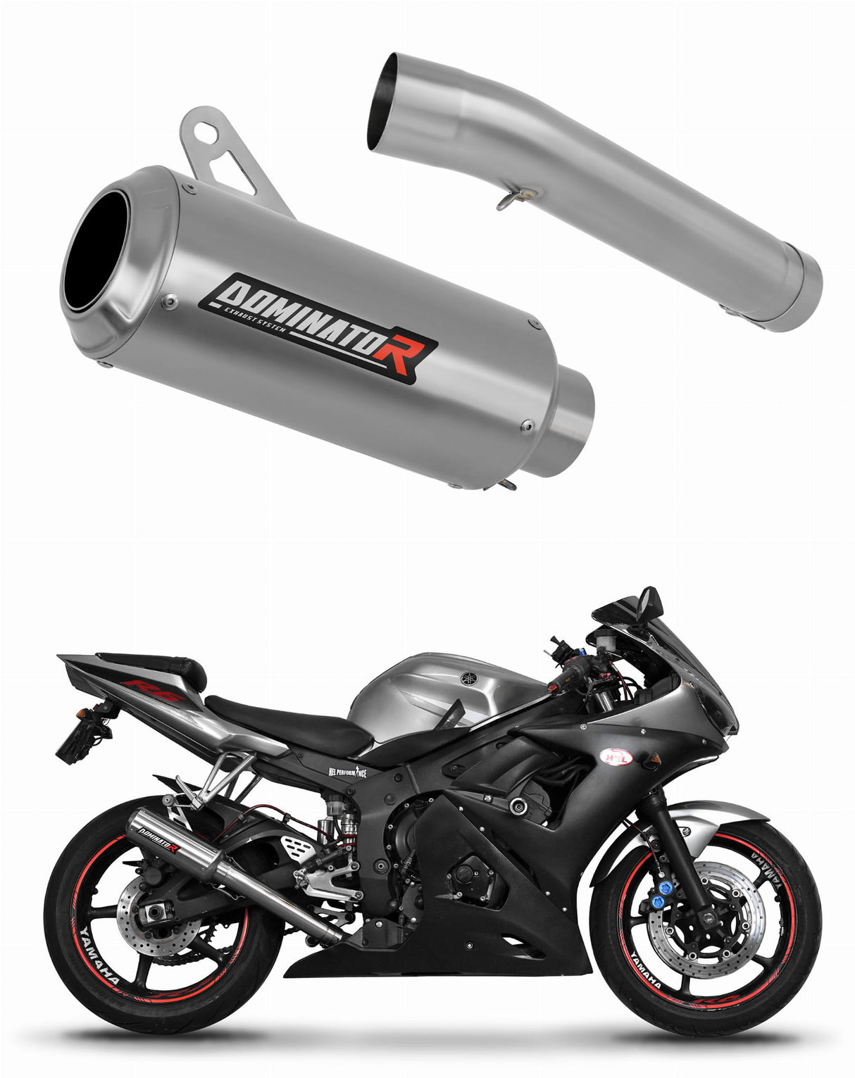 Yamaha YZF R6 2003 - 2005 Exhaust Silencer Muffler GP + dB killer 20 m.