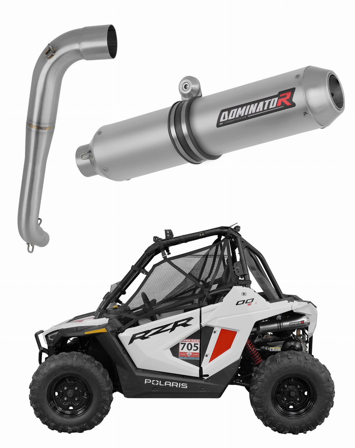 Polaris RZR 200 2022 - 2025 Exhaust Silencer Muffler MX + dB killer 20 m.