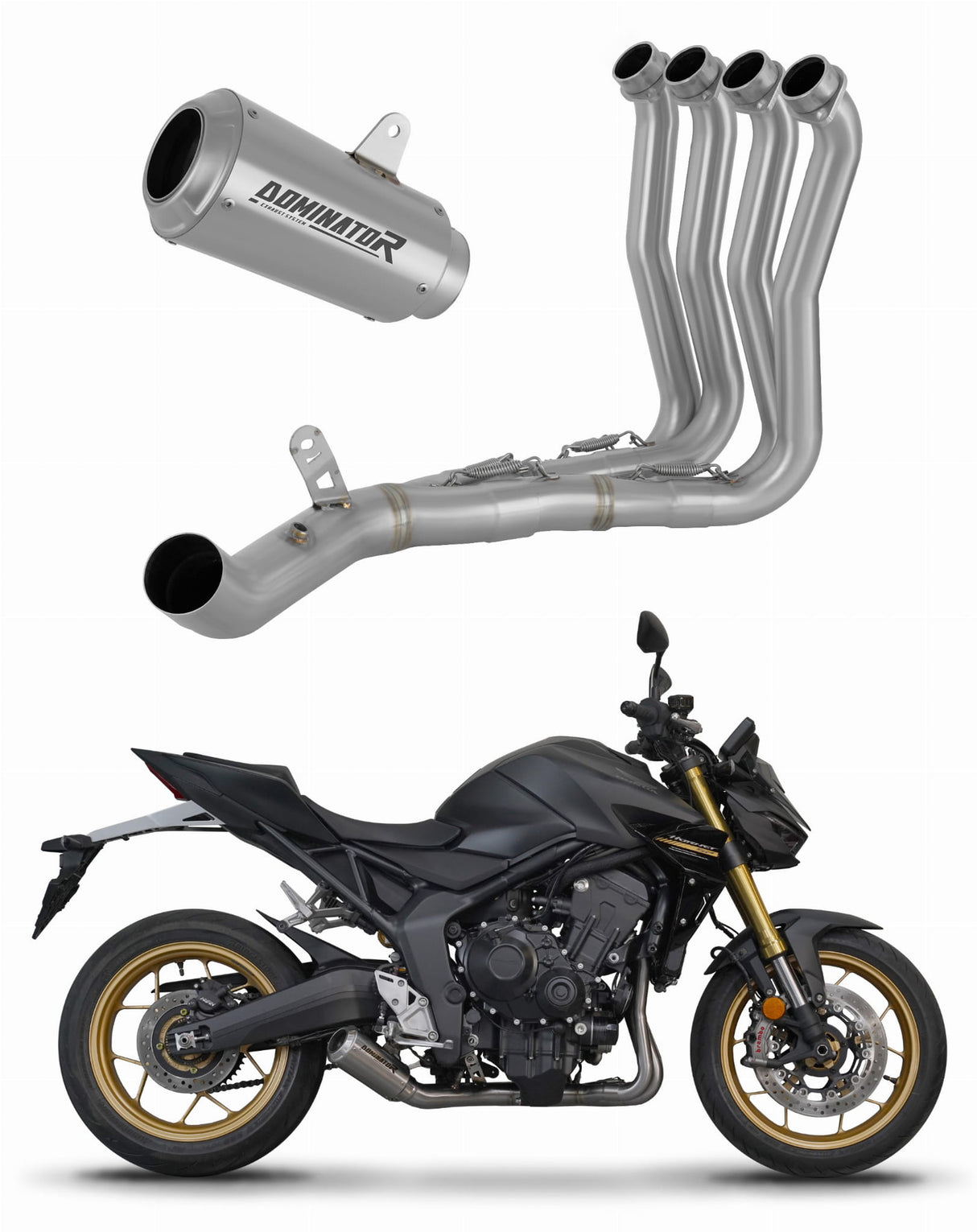 Honda CB 1000 Hornet / SP 2025 Full Exhaust System Collector Silencer GPS + dB killer 20 m.