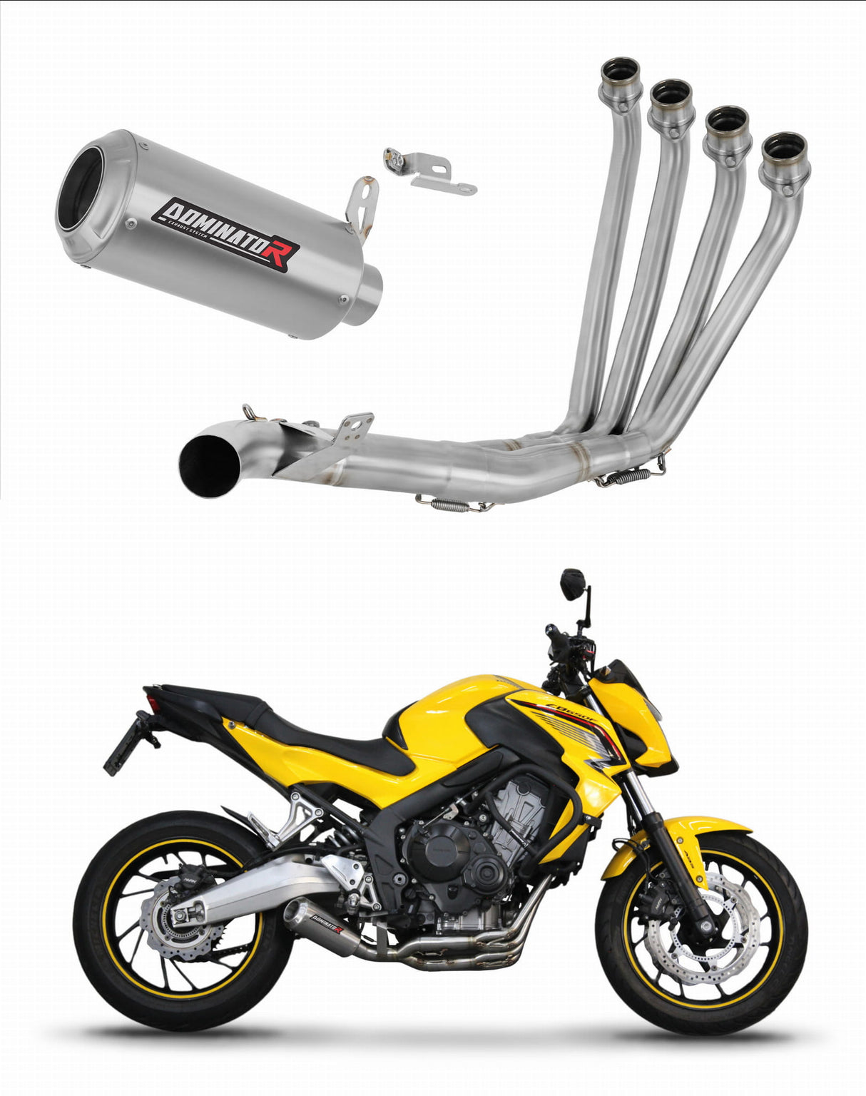 Honda CB 650 F 2014 - 2018 Full Exhaust System Collector Silencer GP + dB killer medium 20 m.