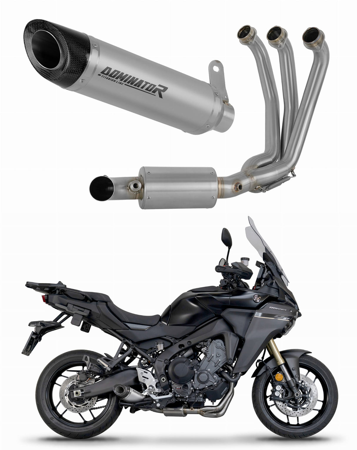 Dominator full exhaust system HP8 for Yamaha Tracer 9 / GT 2025 Collector Titanium HP8 EX + 2025 (race use)