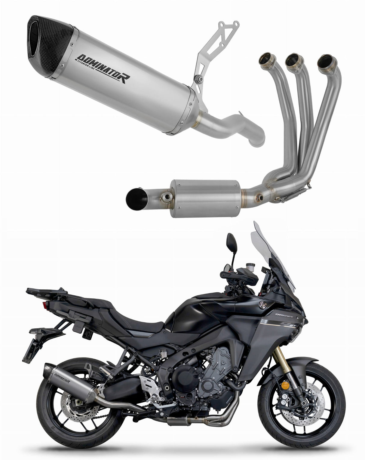 Dominator full exhaust system HP6 for Yamaha Tracer 9 / GT 2025 Collector Titanium HP6 EX + 2025 (race use)