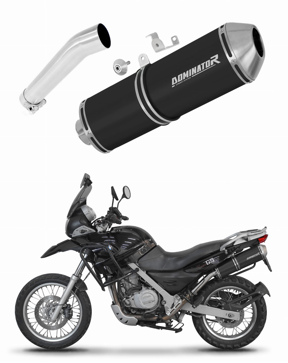 BMW F650GS 2004 - 2007 Exhaust Silencer Muffler OVR BLACK + dB killer 20 m.