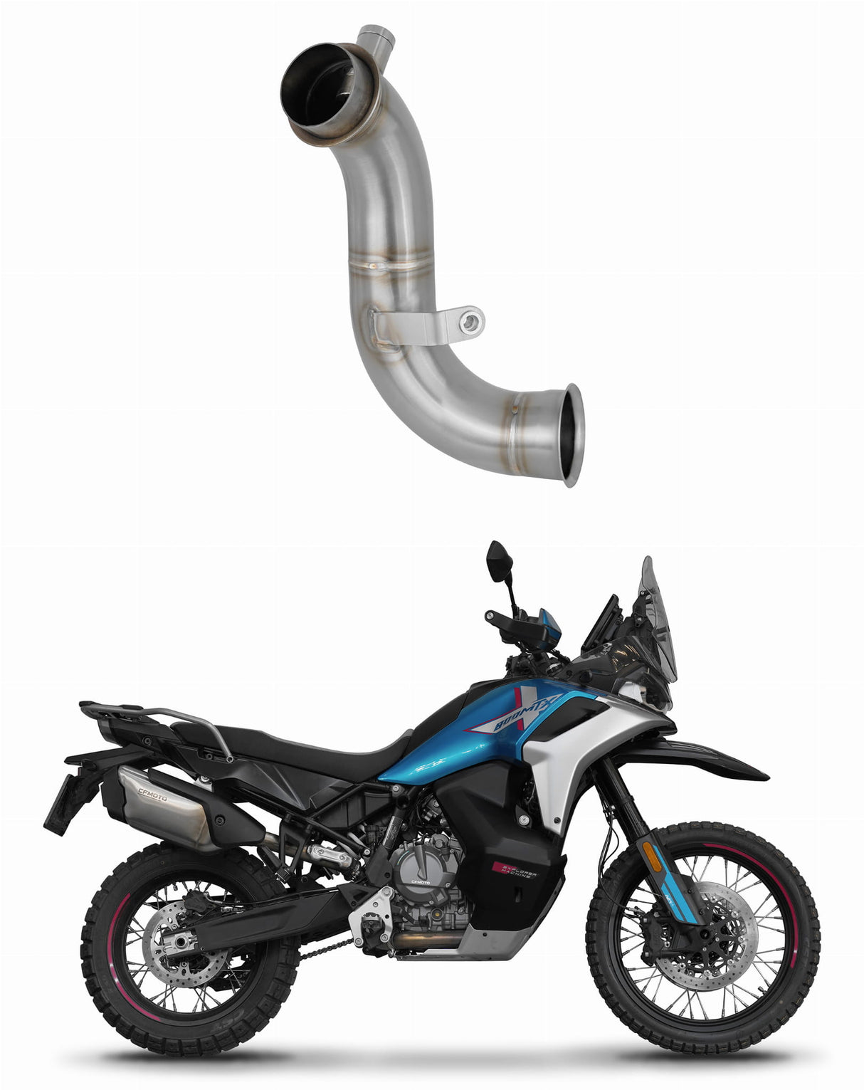 Dominator decat / link pipe for CF MOTO 800 MT-X 2025 Racing Down Pipe Mid pipe 2025 (race use)