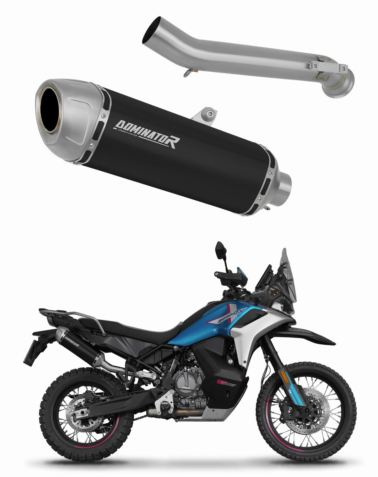 CF MOTO 800 MT-X 2025 Exhaust Silencer Muffler S6 BLACK + dB killer 20 m.