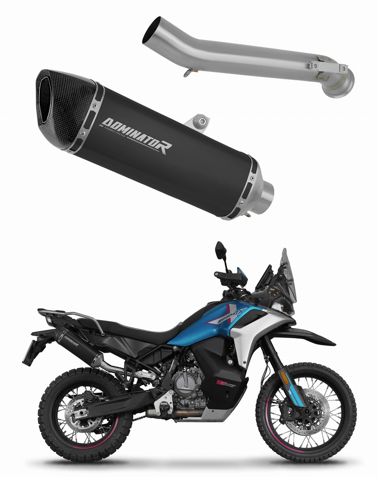 CF MOTO 800 MT-X 2025 Exhaust Silencer Muffler HP6 BLACK + dB killer 20 m.