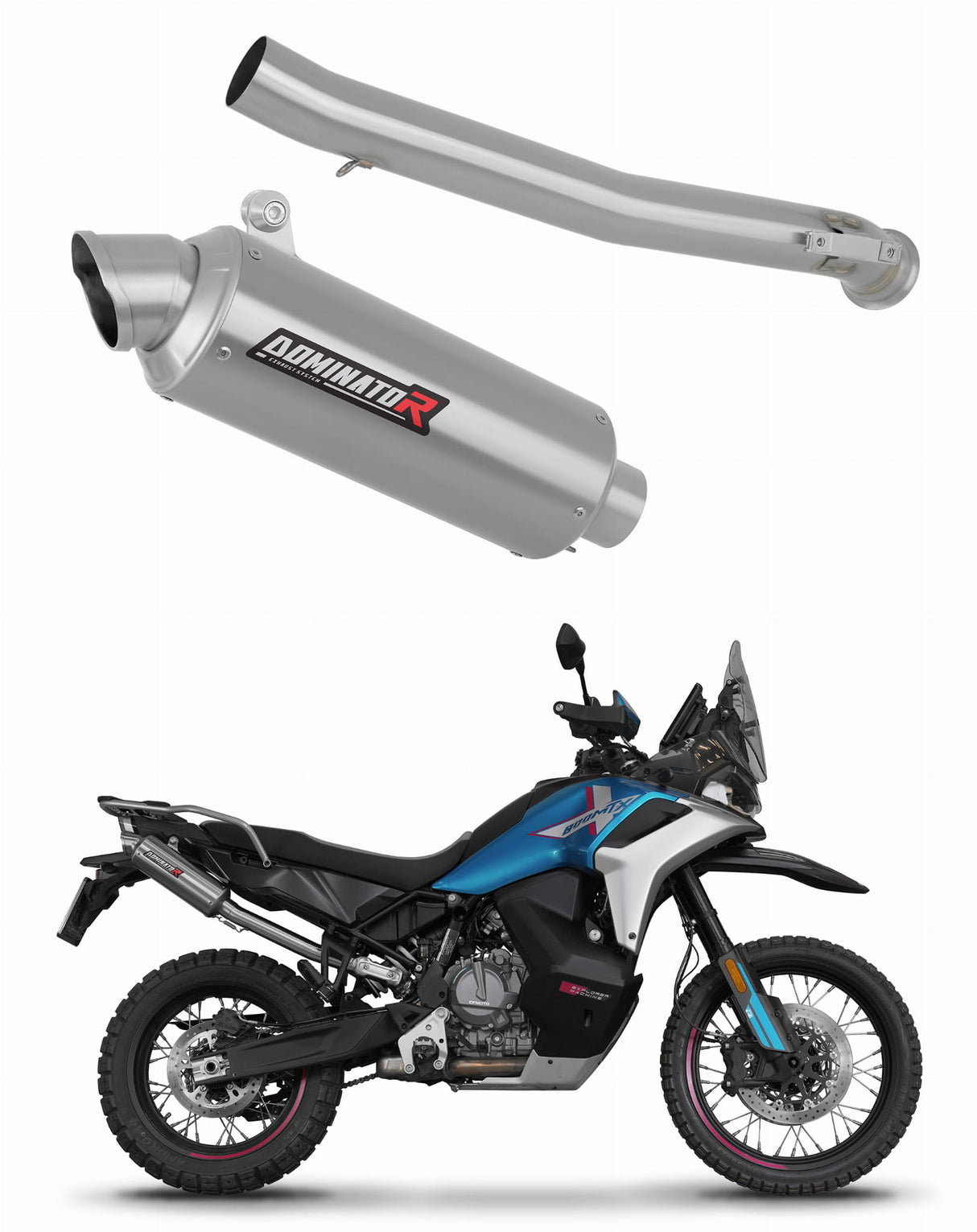 CF MOTO 800 MT-X 2025 Exhaust Silencer Muffler GPF + dB killer 20 m.