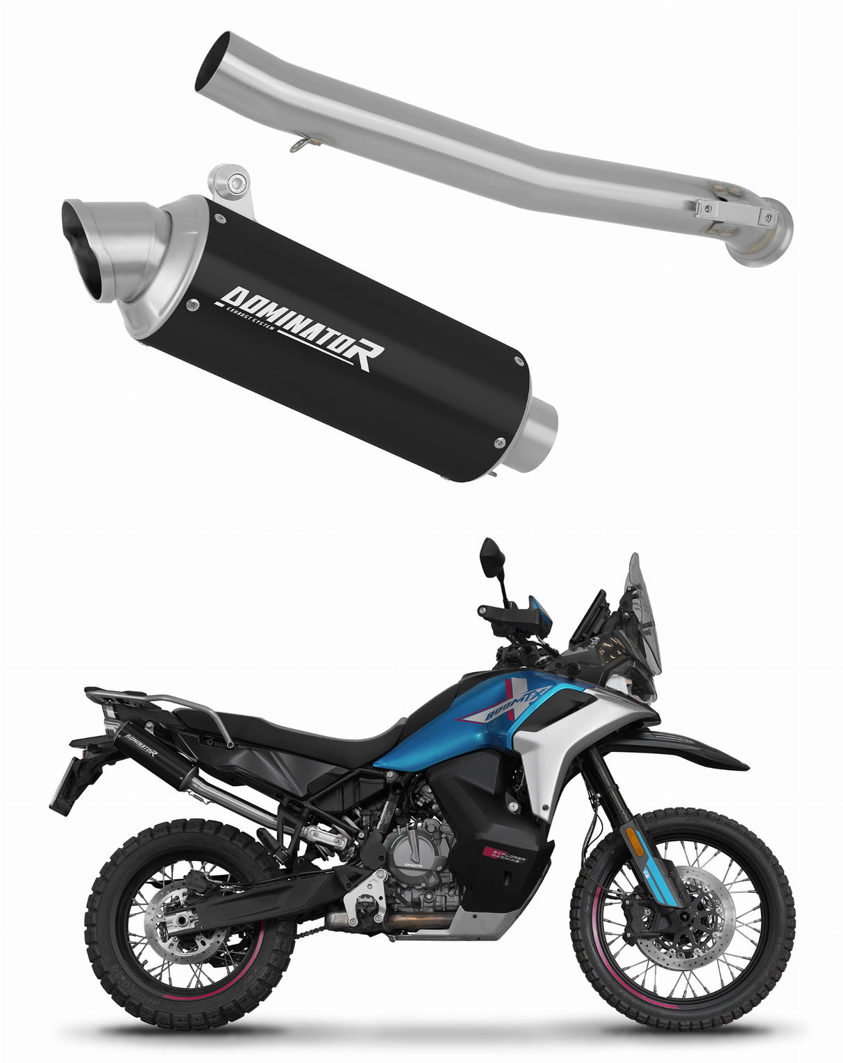 CF MOTO 800 MT-X 2025 Exhaust Silencer Muffler GPF BLACK + dB killer 20 m.