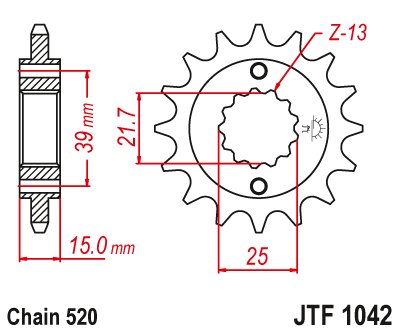 Front sprocket JT JTF1042,14