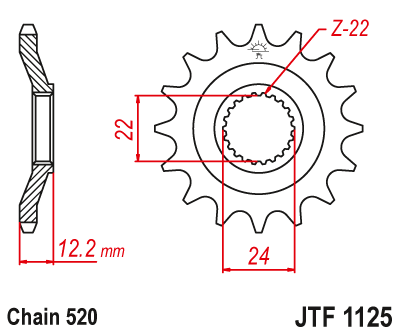 Front sprocket JT JTF1125,16
