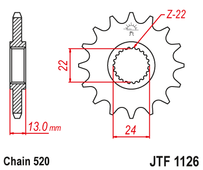 Front sprocket JT JTF1126,16