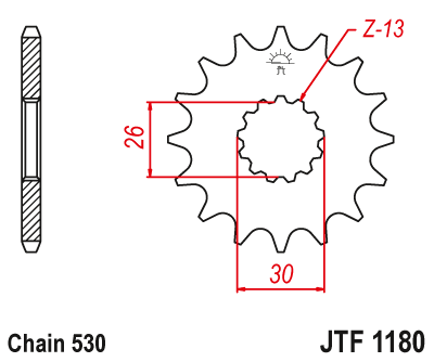 Front sprocket JT JTF1180,18