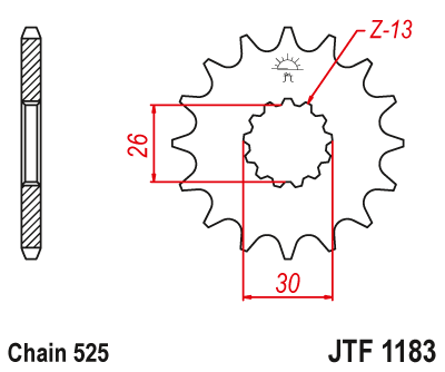 Front sprocket JT JTF1183,18