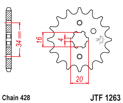 Front sprocket JT JTF1263,13