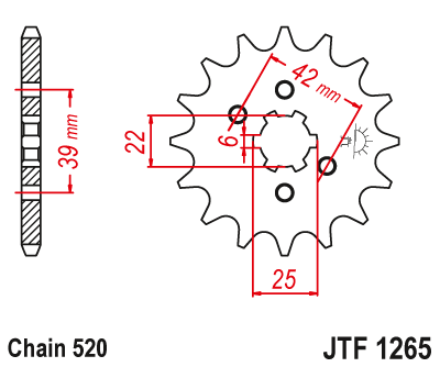 Front sprocket JT JTF1265,14