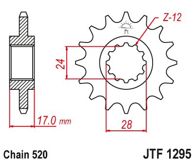 Front sprocket JT JTF1295,13