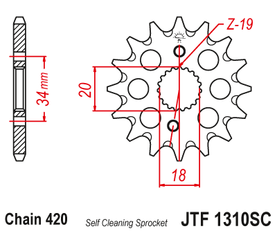 Front sprocket JT JTF1310,15SC