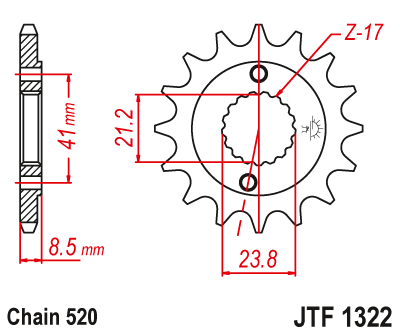 Front sprocket JT JTF1322,14