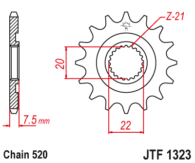 Front sprocket JT JTF1323,12
