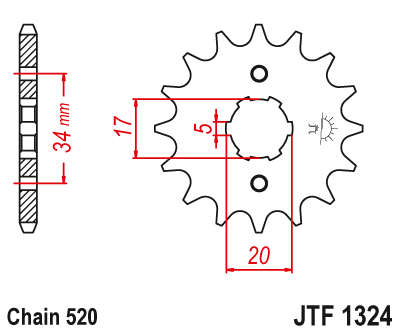 Front sprocket JT JTF1324,13