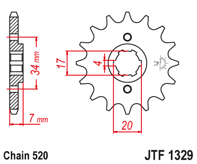 Front sprocket JT JTF1329,12
