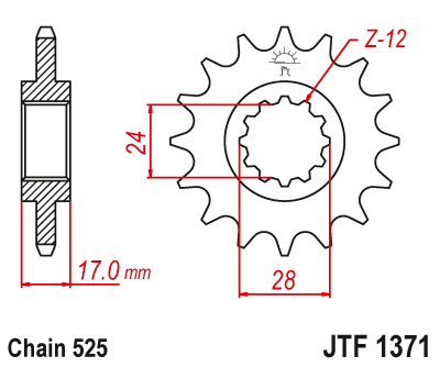 Front sprocket JT JTF1371,14