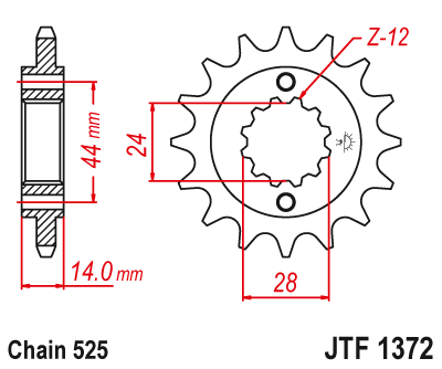 Front sprocket JT JTF1372,17