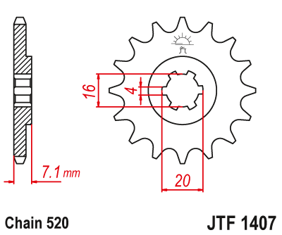 Front sprocket JT JTF1407,10