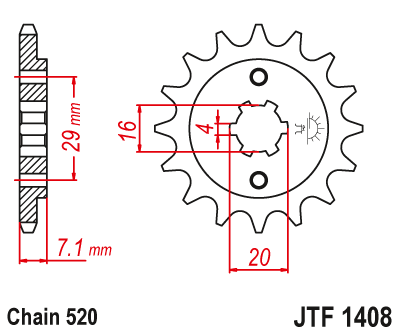 Front sprocket JT JTF1408,15