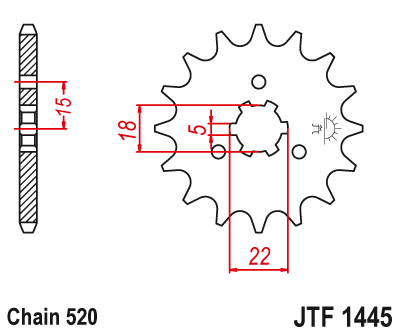 Front sprocket JT JTF1445,11