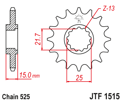 Front sprocket JT JTF1515,15