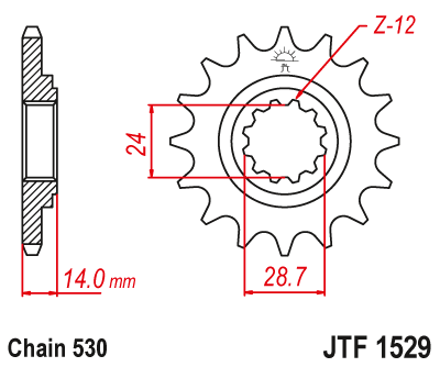 Front sprocket JT JTF1529,17