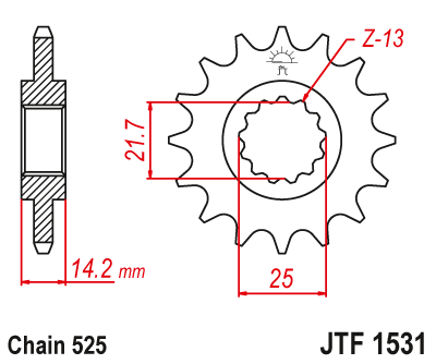 Front sprocket JT JTF1531,15