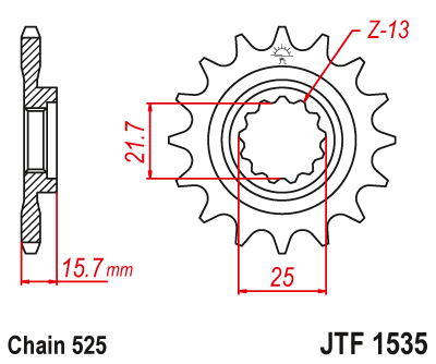 Front sprocket JT JTF1535,15