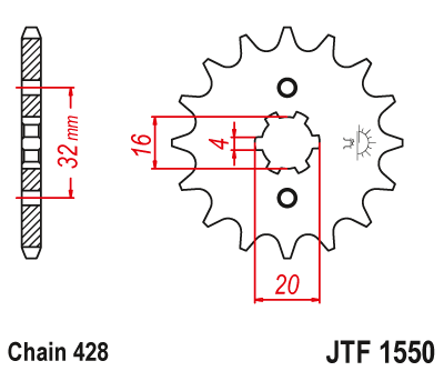 Front sprocket JT JTF1550,14