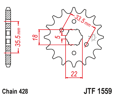 Front sprocket JT JTF1559,14