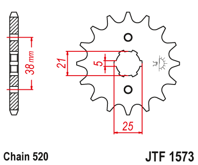 Front sprocket JT JTF1573,14